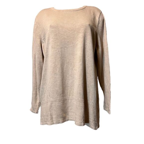 Isaac Mizrahi Live! Border Stitch Long Sleeve Crew Neck Sweater - Picture 2 of 4